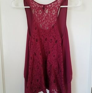 H&M Sleeveless Red Blouse